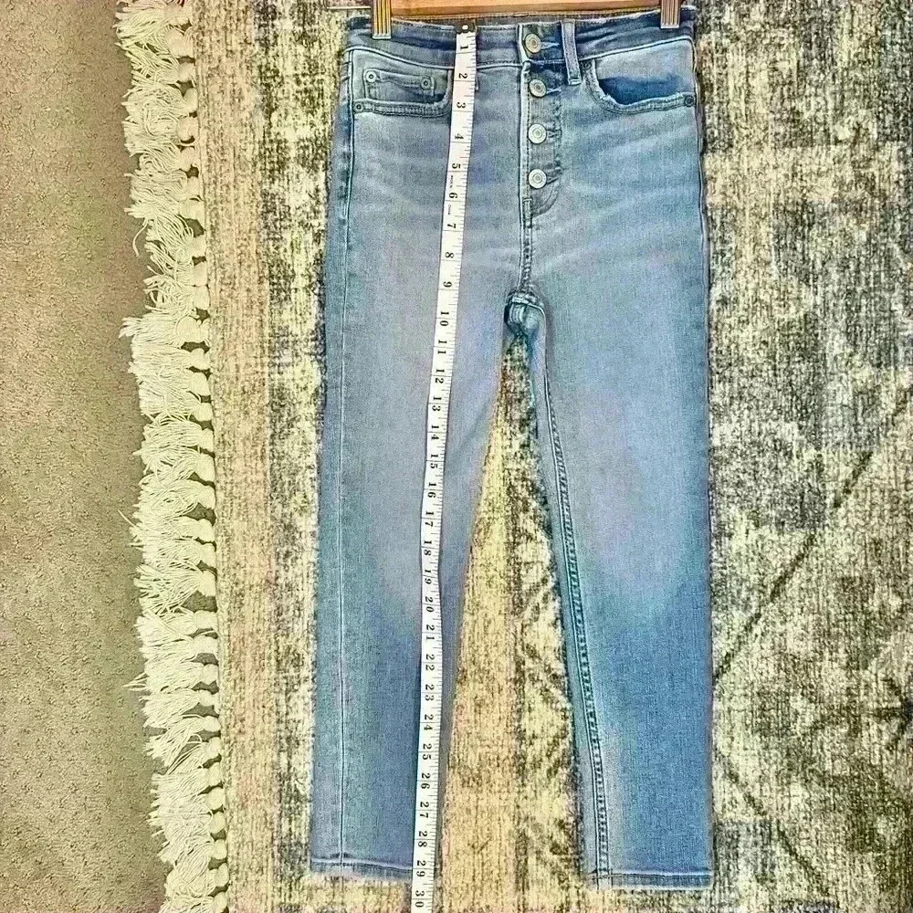 GAP Teen Girls Sky High Rise Ankle Jeans with Exposed Fly Size 8